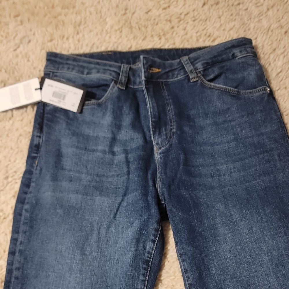 Emporio Armani Blue Relaxed Jeans with Subtle Fading